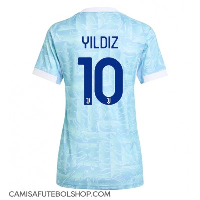 Camisa de time de futebol Juventus Kenan Yildiz #10 Replicas 2º Equipamento Feminina 2025-26 Manga Curta Camisa de time de futebol Juventus Kenan Yildiz #10 Replicas 2º Equipamento Feminina 2025-26 Manga Curta